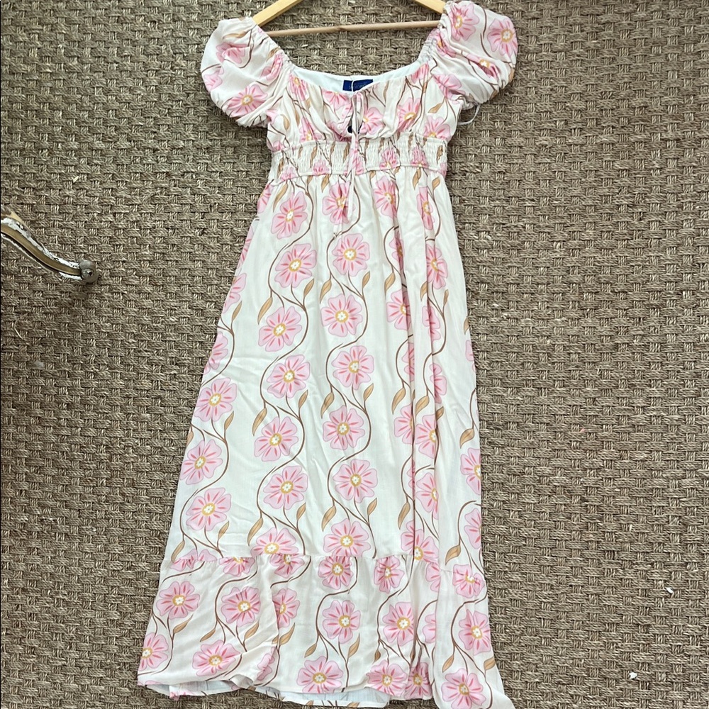 Floral Maxi Dress with Puff Sleeves